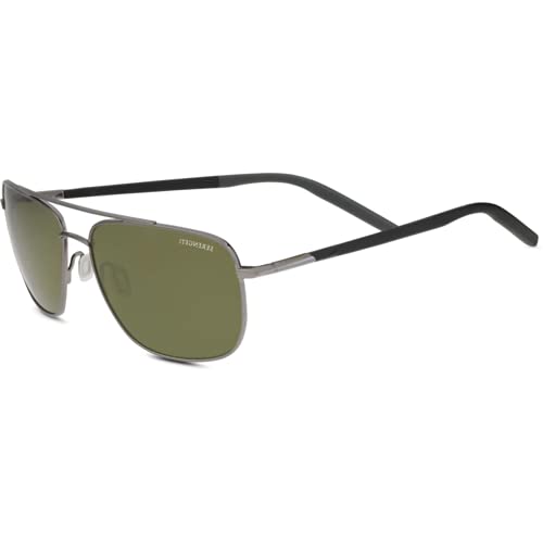 Serengeti Tellaro Rectangular Sunglasses for Men +BUNDLE with ACCESSORY EYEWEAR KIT
