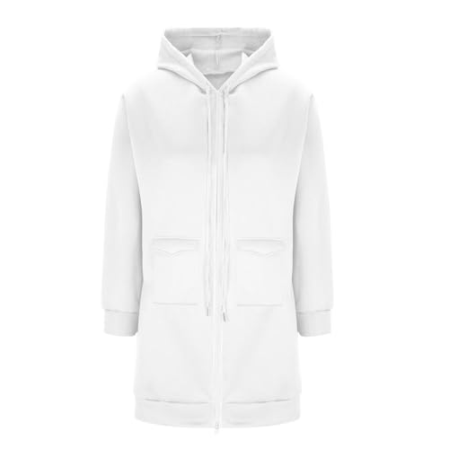 Hoodies for Women Full Zip Up Tunic Sweatshirts Long Sleeve Oversized Fleece Casual Fall Jacket Coat with Pockets4