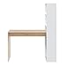 Habitdesign Mesa de Ordenador, Escritorio con Estanteria Reversible, Blanco Artik y Roble...