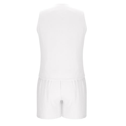 Womens 2 Piece Outfits Summer Casual V Neck Button Down Blazer Vest Shorts Set Business Work Outfits with Pockets4