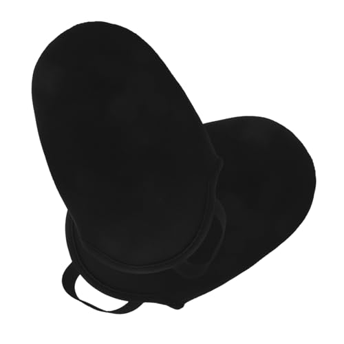 VICASKY 2pcs Cycling Shoe Toe Covers Non Slip Warm Windproof Booties for Mountain and Road Biking Insulated Half Shoe Covers Cold Protection for Comfortable Rides Black