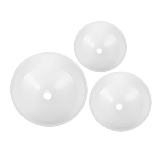 Juego de 3 embudos de plástico blanco de boca ancha para cocina