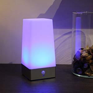 Wralwayslx Led Square Night Light With Remote Control ,Color Changing Table Lamp Wireless Pir Motion Sensor,Sensitive Portable Battery Lamp For Kids Room, Bedroom,Kitchen #TOP2