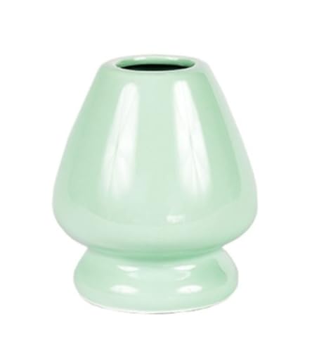 Aiya Traditional Japanese Matcha Whisk Holder - Pyramid Design for Bamboo Chasen Maintenance - Seafoam Green