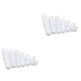 PLAFOPE 14 Stk Rührstab Rührstäbe Stabmagnet Rühren Magnetrührer Labor-rührstäbchen Rührplattenstange Laborrührer Schneebesen Mixer Magnetkraft Ptfe-material Weiß Wiederverwendbar
