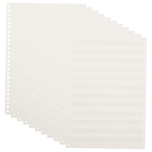 Toyvian Cuaderno De Hojas Sueltas De Cinco Líneas Cuaderno De Papel Para Manuscritos Bloc De Notación Musical Cuaderno Para Melodías Bloc De Partituras Cuaderno De Música En