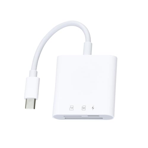 USB C SD Card Reader, Aieloar 3-in-1 Memory Card Reader with Power Supply Port for SDXC, SDHC, SD, MMC, RS-MMC, Micro SDXC, Micro SD, Micro SDHC Card for iPhone 15 Pro Max,and More USB-C/Type C Device