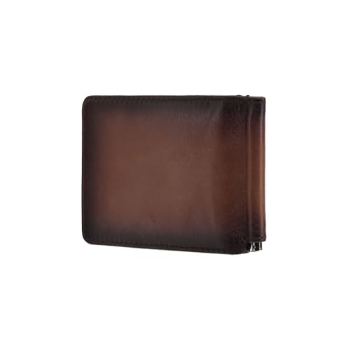 VISCONTI Atelier Collection Miles Leather Wallet with Money Clip RFID AT70, Burnished Tan (Burnish Tan)