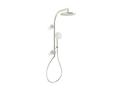 KOHLER 27118-G-SN Hydrorail-R Occasion Arch Shower Column Kit With Rainhead And Handshower 1.75 Gpm in Vibrant Polished Nickel