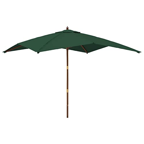 vidaXL Garden Parasol Green Polyester Fabric Large