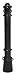 Vestil BOL-OR-40-BK-SM Surface Mounted Removable Ornamental Steel Bollard, 4-1/2" Diameter, 46-3/4" Usable Height