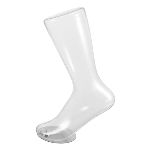 VOSAREA Women's Socks Foot Mold Display Model Foot Socks Stand Sewing Mannequin Fake Ankle Monitor Shoe Display Mannequin Clear Plastic Shoe Tree Leg Model PVC Transparent