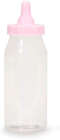 Darice 1406-057 Favor, biberón, 5 pulgadas, rosa (paquete de 12)