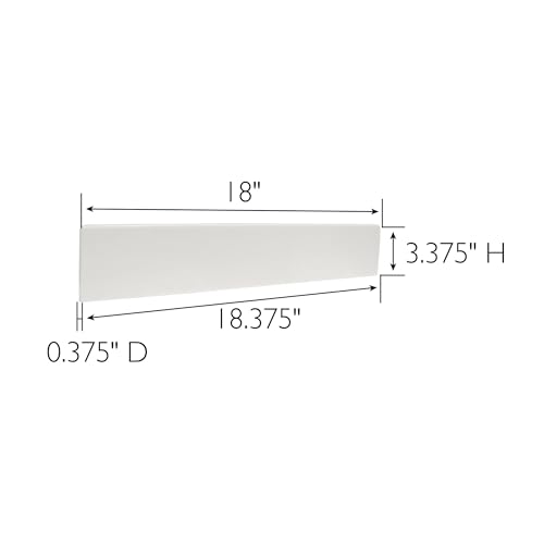 Image of Design House 18.3 Inch Universal Cultured Marble Side Splash, White - Design House, 550921