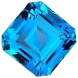 9.5 Ct Natural Asscher Cut Blue Aquamarine Loose Gemstone for Jewellery Making - 12x12x8 MM