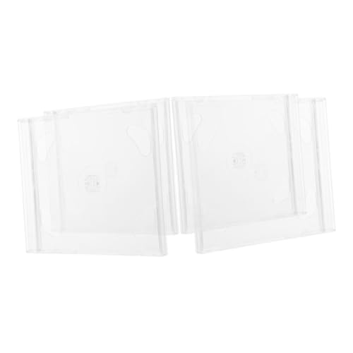 PRETYZOOM 4Pcs CD Storage Boxes Reusable Disc Cases for Organizing Protecting Dvds and CD Holder Organizer Compact Storage for Home Travel