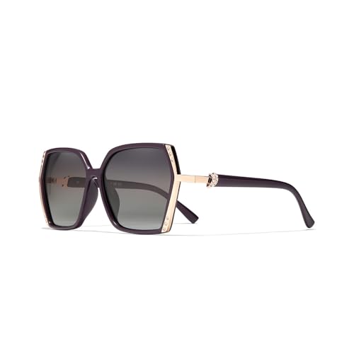 Lunettes de soleil femme polarisées rétro avec des verres en dégradé élégant