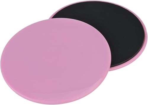 Viojrlly Deslizador de Ejercicio, Placa Deslizante, Placa Deslizante de Doble Cara, Placa Deslizante de Gimnasio, Equipo de Fitness en casa para Alfombra, Piso de Madera Dura (Rosa)
