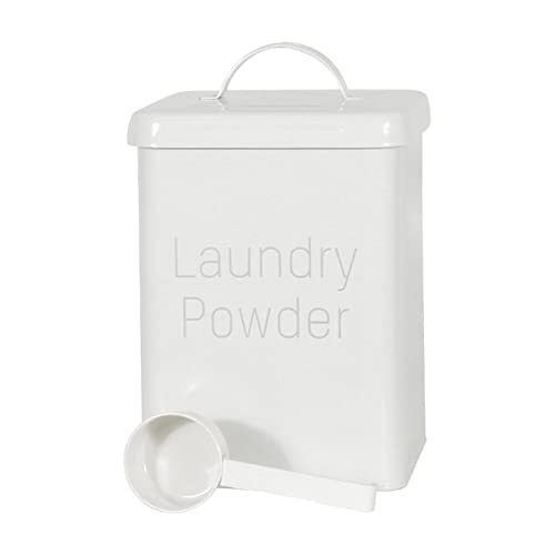 Genikeer Dispensador de detergente con vaso medidor, dispensador de detergente multifunción de 3 litros, caja de almacenamiento para líquido de ropa, caja de detergente, dispensador de polvo de lavado