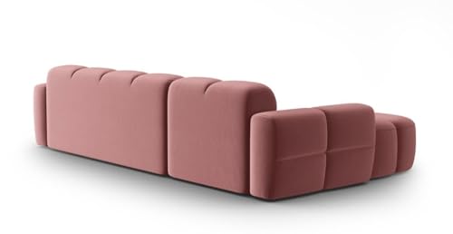 Image of LEGACY OF COMFORT Diana Modular Sectional Sofa L Shape Sofa 4 Seater Sofa Ottoman Bench As Seating for Living Room Hotel (Rose Pink)