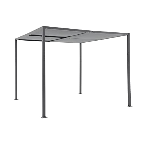 Cobana Outdoor Pergola, 9’ X 9’ Patio Aluminum Pergola Sun Shade With Adjustable Textilene Roof For Garden, Backyard, Lawn, Poolside #TOP6