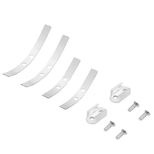MIXVZARF RC Upgrade Accessories for WPL D12 B14 B24 B16 B36 Plate Shock Absorption for Leaf Springs Suspension RC Truck Car Upgrade Parts Accessories(Silver)