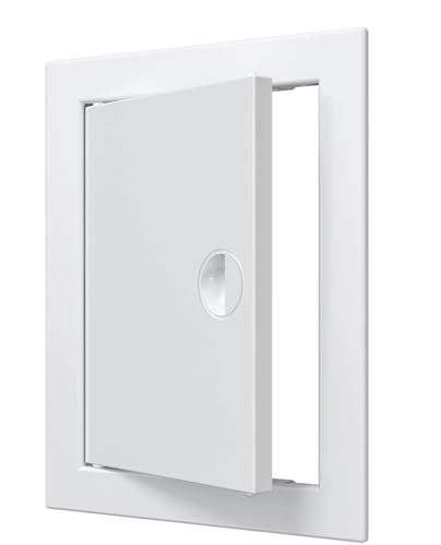 Revisionsklappe 30 x 30 cm Weiß Revisionstür Revision für Trockenbau Wartungstür Serviceklappe zur Inspektion und Abdeckung ABS Kunststoff Reinigungsklappe Wartungsöffnung 300 x 300 mm