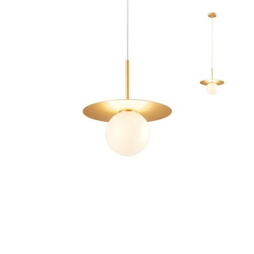 Lustre pendentif design moderne or 1 lumière lampe de plafond chambre couloir