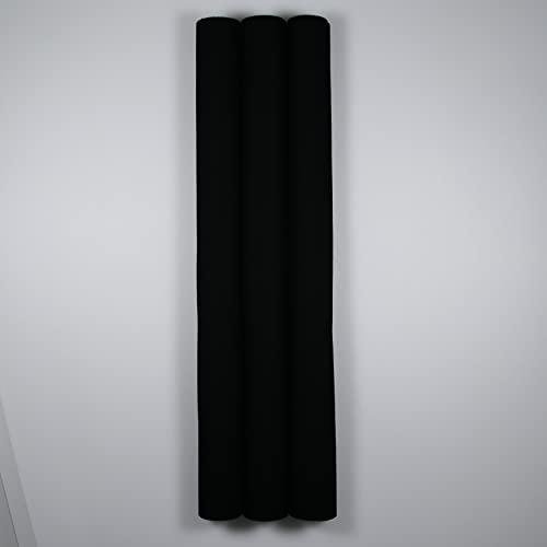 Image of KCS 3 pc of 15 inch x 18 inch Counted Cross Stitch Cotton Aida Cloth Needlework Rolled Fabric Box,16CT,Black