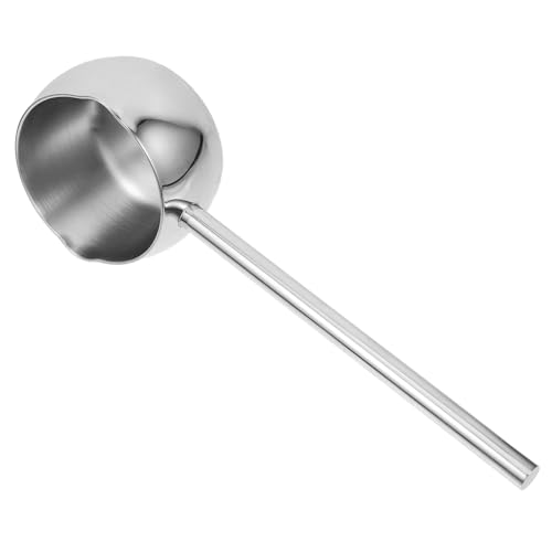 Luxshiny Cuchara Para Aceite Caliente Cucharón Para Calentar Leche Cucharón Para Sopa Cucharón Para Salsa Pequeño Cucharón Para Salsa Con Mango De Madera Cucharón Para Salsa Cucharón