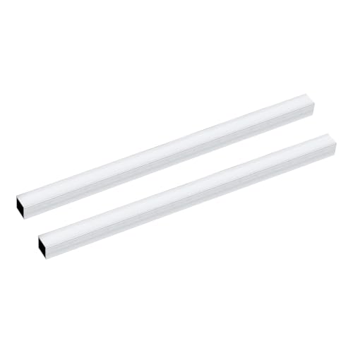 uxcell 2Pcs 6063 Square Aluminum Tube, 15mm x 15mm x 1mm Wall Thickness 305mm/12" Aluminum Industrial Straight Tube, Seamless Metal Tubing for Construction DIY Home Furniture