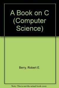 Paperback A Book on C (Macmillan Computer Science Series) Book