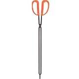 ELEOUTI Recogedor de Basura al Aire Libre Mango Largo de 50 Cm, Pinzas Reutilizables de Plástico Rojo, Herramienta Ergonómica para Saneamiento y Suministros de Limpieza para Exteriores