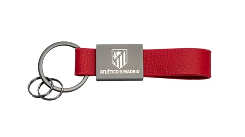 Llavero de piel rojo. Atlético de Madrid. Producto Oficial.
