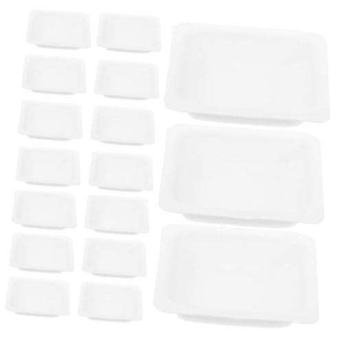 LIFKOME 50個 中号実験室用プラスチック称量盤 粉末液体対応スタッカブル計量容器 正確測定可能な多用途秤量ボート