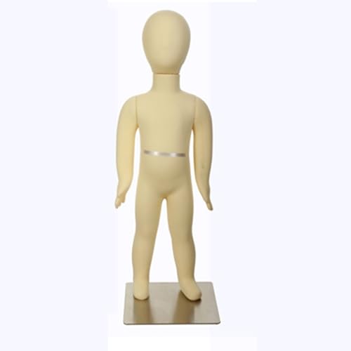 Regulowany manekin w formie sukienki dziecięcej - miękki model do szycia dla dzieci, unisex wyświetlacz całego ciała, idealny do sklepu odzieżowego i projektowania mody