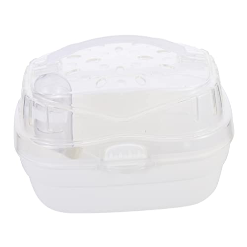 Garneck Tragbare Plastikbox Für Hamster Und Kleine Haustiere Atmungsaktives Design Mit Drehbarer Tür Leicht Kompakt Und Bruchsicher Als Transportkäfig Für Zwerghamster Meerschweinchen Und