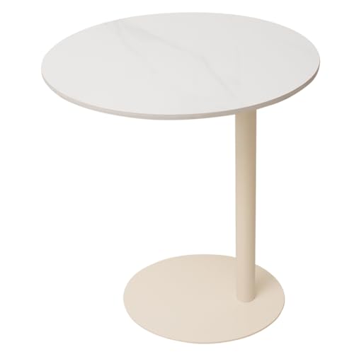 Mesa auxiliar forma C ideal para trabajar con el ordenador desde el sofá del salón