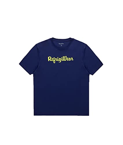 T-shirt Davis RefrigiWear homme bleu 3XL en coton confortable