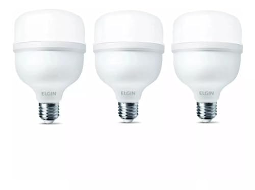 Kit 3 Lâmpadas Led Alta Potência Super Bulbo 30w Branco Frio - Elgin
