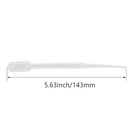Image of Othmro 200Pcs 2ml Disposable Plastic Transfer Pipettes,Calibrated Dropper Clear Pipettes Liquid Dropper Suitable for Ear Eye Essential Oils Makeup, Science Laboratory, DIY Art 143mm Length