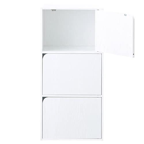 ニトリ(NITORI) カラーボックス Nカラボ 3段扉付き ホワイトウォッシュ 8841036 [3]