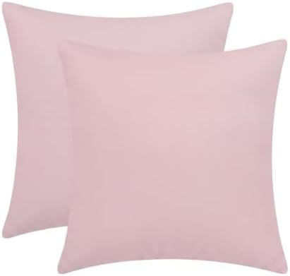 Aisbo Kissenbezug 40x40 Rosa 2er Set - Kissenhülle Kopfkissenbezug 40 x 40 Rosa mit Reißverschluss aus Mikrofaser, ÖKO-TEX Pillow Cover 40x40cm, Weich und Bügelfrei