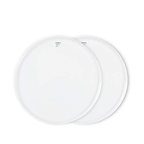 KPM Berlin LAB Teller - Duo Set Porzellan, handgefertigte Speiseteller, Porzellanteller in modernem Design aus Berlin, weiß im Geschenkkarton, Ø 19 cm