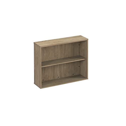 Mr Office Anson executive surface mounted bookcase - barcelona walnut