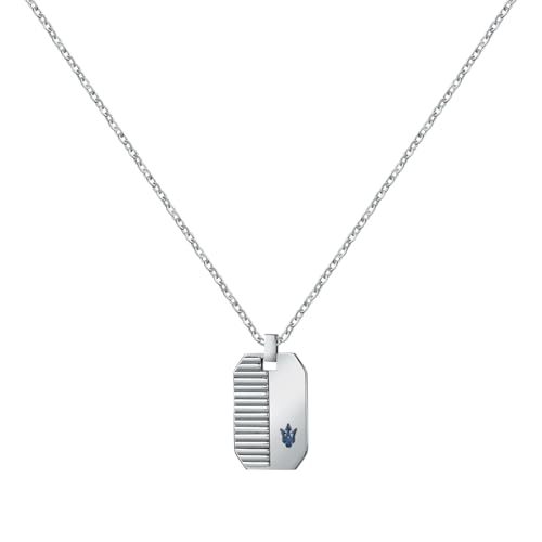Collier Homme Maserati en acier idée cadeau idéal avec finitions IP bleu