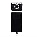 Rieibi Mini EVO Case - Vintage PU Leather Protective Bag for Fuji Instax Mini EVO Instant Camera - Removable Case with Adjustable Shoulder Strap Battery Charging Port - Black