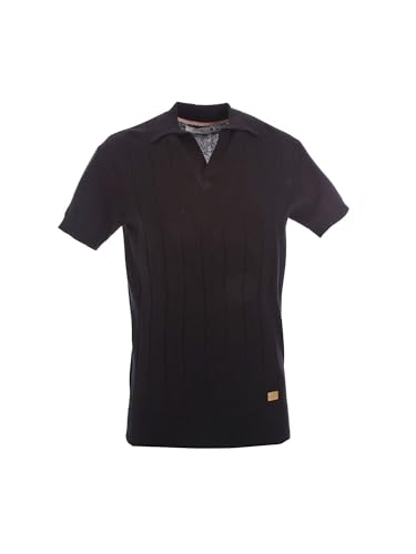 Polo noir Yes-zee M702 parfait pour vos sorties casual chic