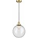 Innovations Lighting 616-1PH-SG-G204-12-LED Beacon - 1 Light Mini Pendant in Industrial Style-15 Inches Tall and 12 Inches Wide, Choose Lamping Option: LED, Shade Options: Seedy Glass