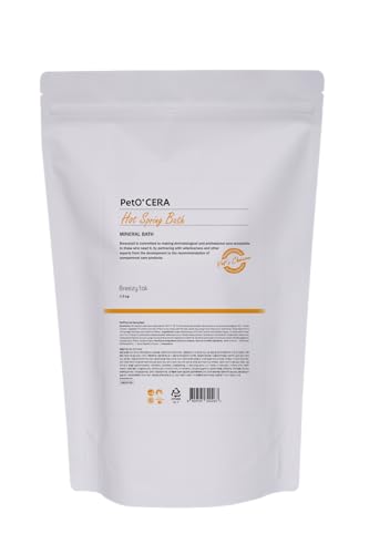 Image of PetO'Cera Hot Spring Bath for Dogs, Alps Onsen Water, Soothes Dry, Itchy, Inflamed Skin, Conditions Coat, Anti-Lick Paw Soak, Hypoallergenic, Tear-Free, No-Rinse Dog Spa, 1.05oz, Dog Grooming, 3.3 lbs